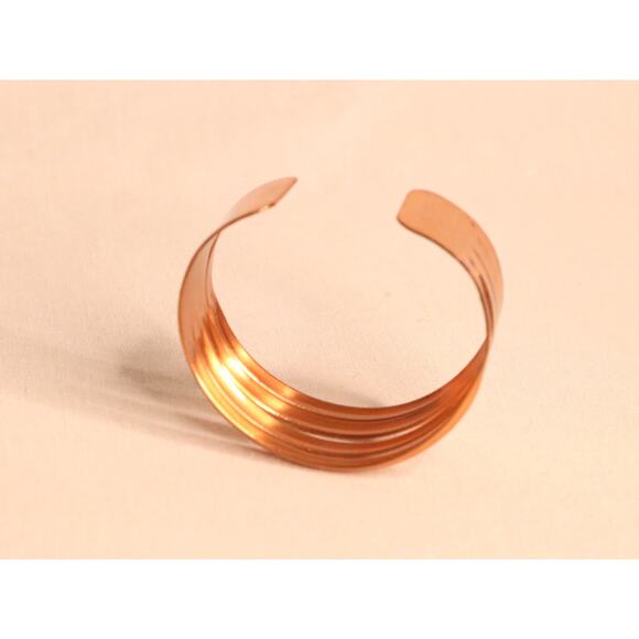 Chunky Copper Cuff Bracelet - Picture 4 of 8